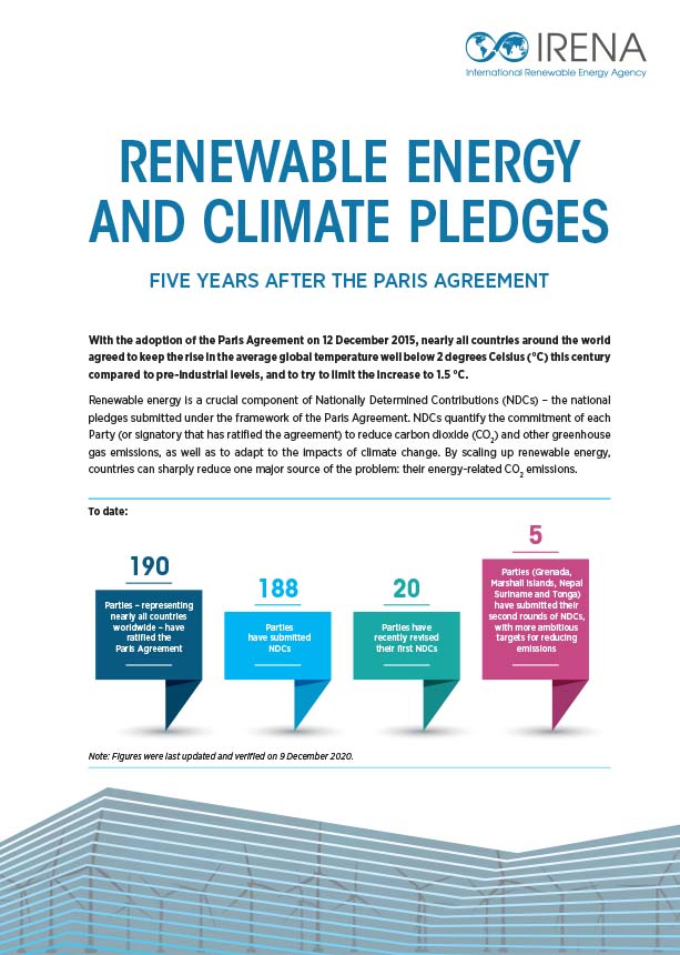 Renewable energy and climate pledges Five years after the Paris Agreement